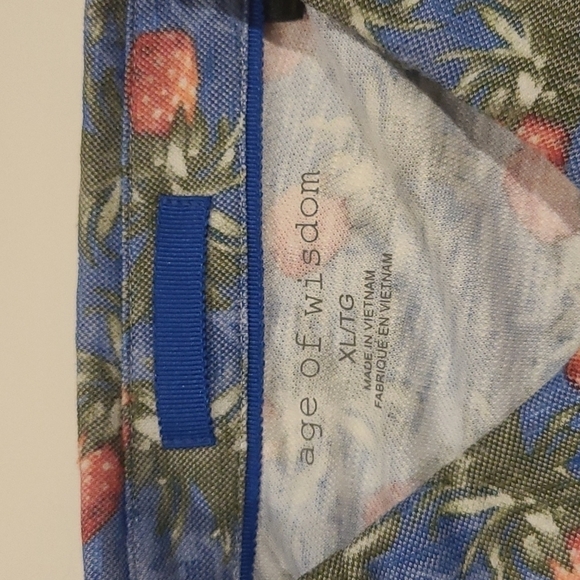 AGE of Wisdom Pineapple Print Casual Button-Up Shirt - Picture 4 of 6